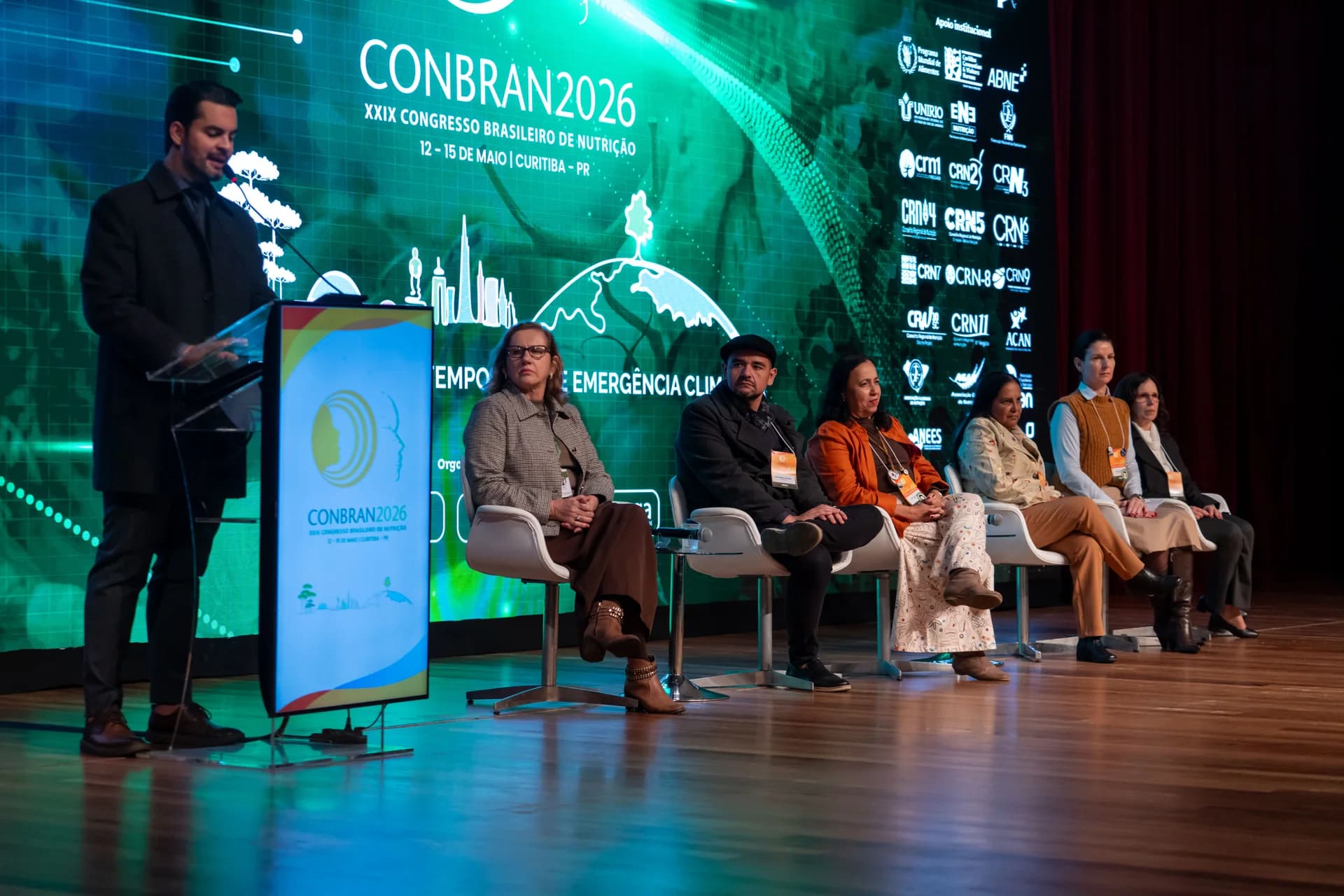 Palestrante e convidados durante a programação — CONBRAN